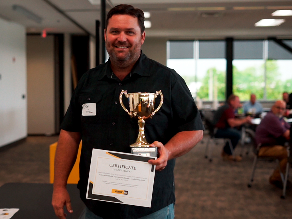 Matt Froese of Baxmeyer Construction, Inc. from Waterloo, Illinois took home 1st place in the Fenton challenge.